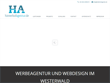 Tablet Screenshot of hinterhofagentur.de